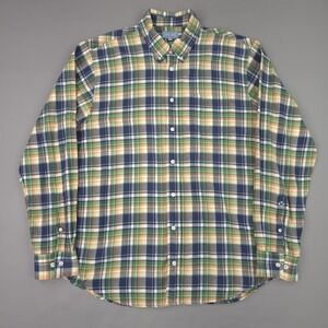 Castaway Nantucket Island Shirt Mens Large Green Plaid Long Sleeve Button Down